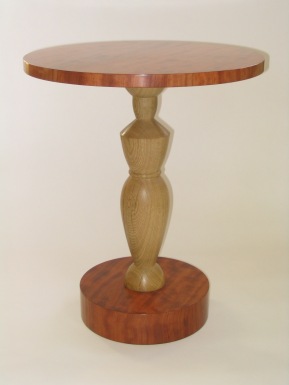Caryatid table, white oak & bubinga