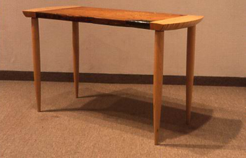 Table, rescued pine & maple